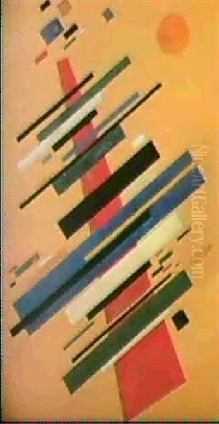 Suprematistische Komposition Mit Roter Diagonale - view 1