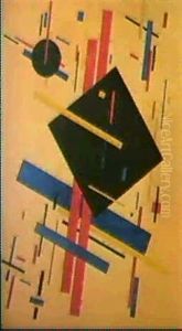 Suprematistische Komposition Mit Schwarzem Quadrat by Nina Osipovna Kogan