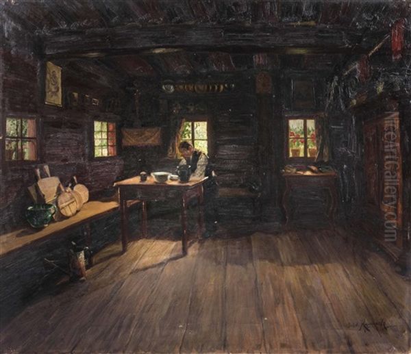 Beim Tischgebet In Der Stube - view 1