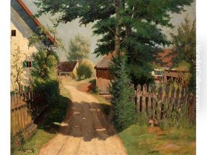 Sommerliche Dorfstrasse by Jakob Koganowsky