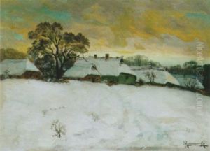 Winterliche Dorfidylle by Jakob Koganowsky