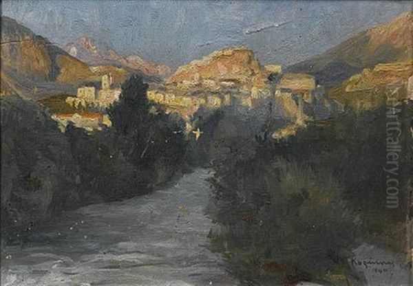 View Of Paleokastritsa (+view Of Peran, Constantinople; 2 Works) - view 1