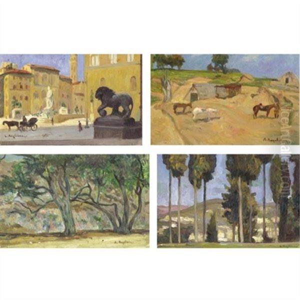 Cypress Trees (+ 3 Others; 4 Works) - view 1