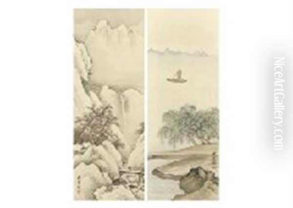 Spring Winter Landscape (2 Works) - view 1