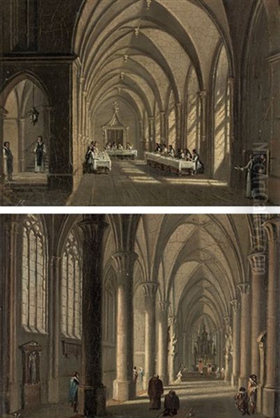 Inside View Of A Refectory And A Choir Aisle (counterparts) - view 1