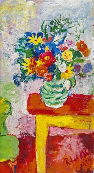 Flower Still Life In Gmundener Keramik Jug - view 1