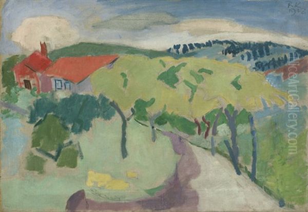 Hugelige Landschaft Mit Hauser - view 1