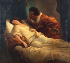 Othello Seine Schlafende Frau Betrachtend by Christian Kohler