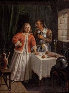 Rendezvous In Der Stube by Gustav Koehler