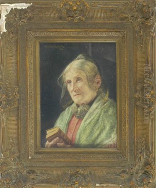 Portrait Einer Alteren Dame In Tracht Mit Buchlein - view 1