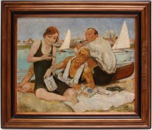 Picknick Am Ufer by Hans Kohlschein