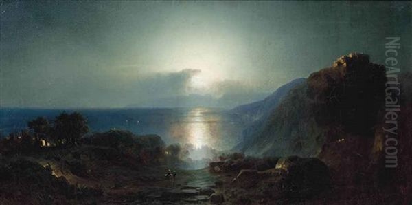 A Seascape In Moonlight - view 1