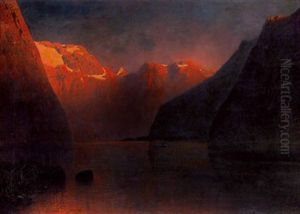 Der Konigssee Im Abendlicht by Julius Koehnholz