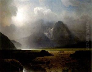 Gewitterstimmung In Den Bergen by Julius Koehnholz