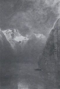 Der Konigsee Im Abendlicht by Julius Koehnholz