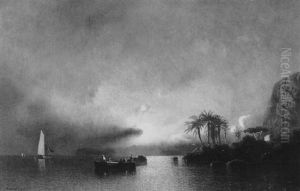 Abendstimmung An Der Riviera Ponente by Julius Koehnholz