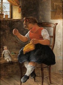 Braves Madchen by Ludwig Kohrl
