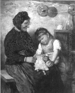 Playing With Dolly by Ludwig Kohrl
