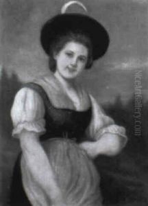Trachtenfrau by Ludwig Kohrl