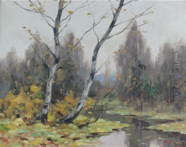 Fall Landscape With Birch - view 1