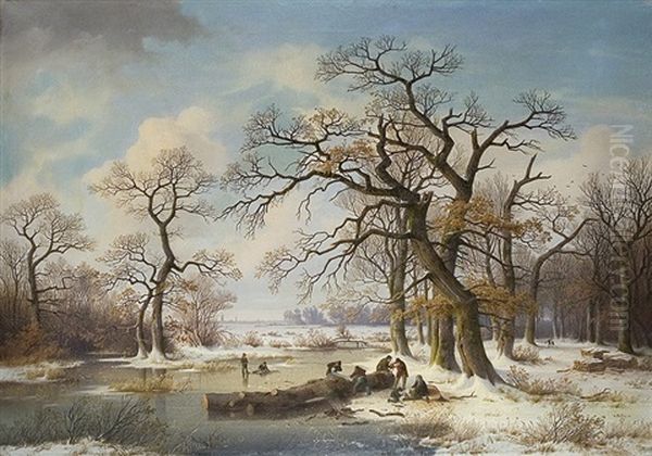 Winterlandscape With Silhouette Of Hannover - view 1