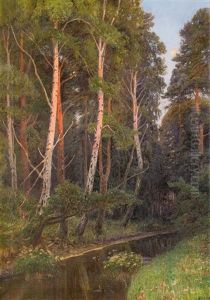 Birken Am Waldbach by Paul Koken