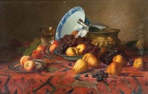 Nature Morte Aux Fruits Et A La Bouteille De Champagne