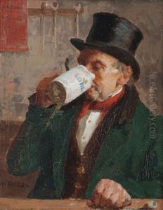Homme Buvant Un Verre