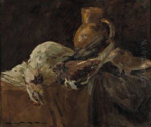 Doppelbild, Stillleben Mit Huhner Und Krug, Ziegenhirtin (recto/verso) by Demeter Koko