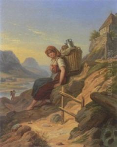 Rastendes Milchmadchen by Carl Wilhelm Kolbe the Younger