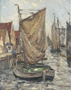 Fischkutter Bei Der Ausfahrt by Ernst Kolbe