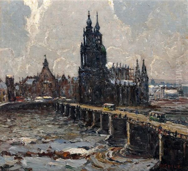 Dresden - Blick Auf Augustusbrucke Und Hofkirche - view 1