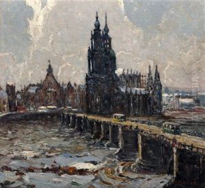 Dresden - Blick Auf Augustusbrucke Und Hofkirche