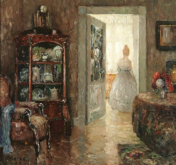 Interior Scene With Woman In Sunlit Room - view 1