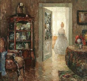 Interior Scene With Woman In Sunlit Room