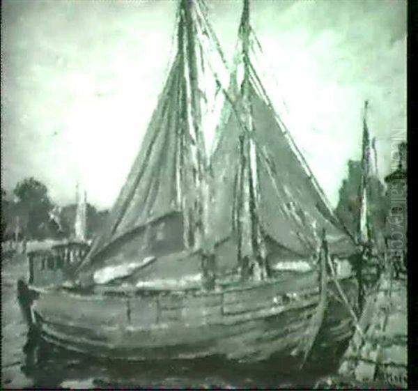 Fischkutter Im Hafen. - view 1