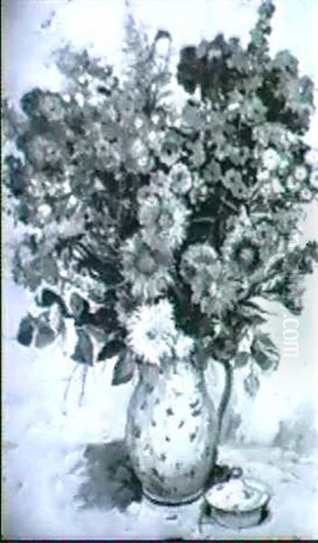 Kanne Mit Sommerblumenstrauss - view 1