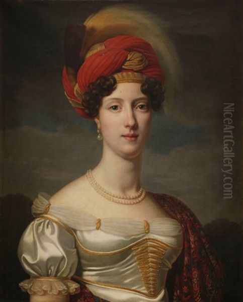 Portrait De Dame En Buste Au Turban - view 1