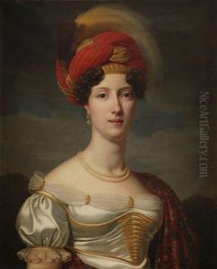 Portrait De Dame En Buste Au Turban by Heinrich Christoph Kolbe