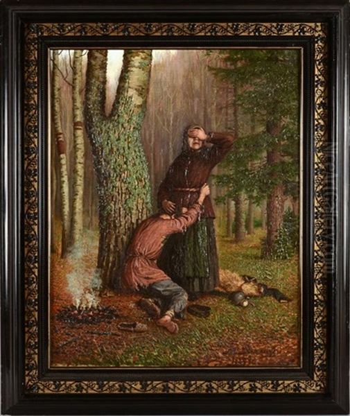 Jeune Evade Retrouvant Sa Mere En Foret - view 1