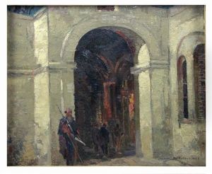 Untitled (guard In An Archway) by Sergei Kolesnikoff