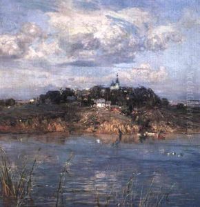 The Village Across The River by Ivan Feodorovich Kolesnikov