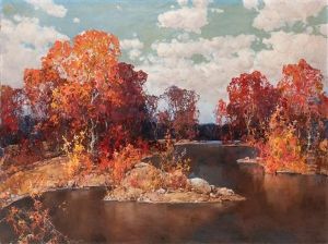 Golden Autumn by Stepan Feodorovich Kolesnikov