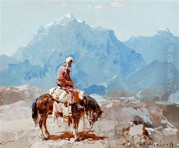 Bedouine Rider In The Mountains - view 1
