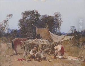 Peasants In The Field by Stepan Feodorovich Kolesnikov