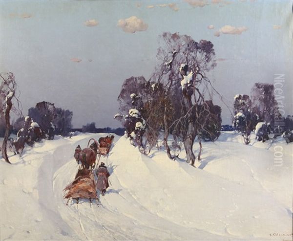 Peasants In A Horse-driven Cart - view 1