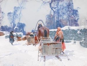 Horses In The Snow