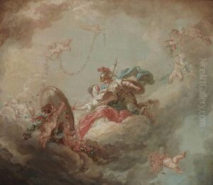 Minerva Inspiriert Die Malkunst. by Claudio Francesco Beaumont