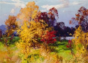 Autumnal Landscape by Stepan Feodorovich Kolesnikov