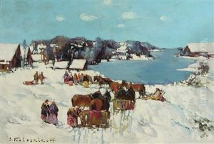 Winter Market by Stepan Feodorovich Kolesnikov